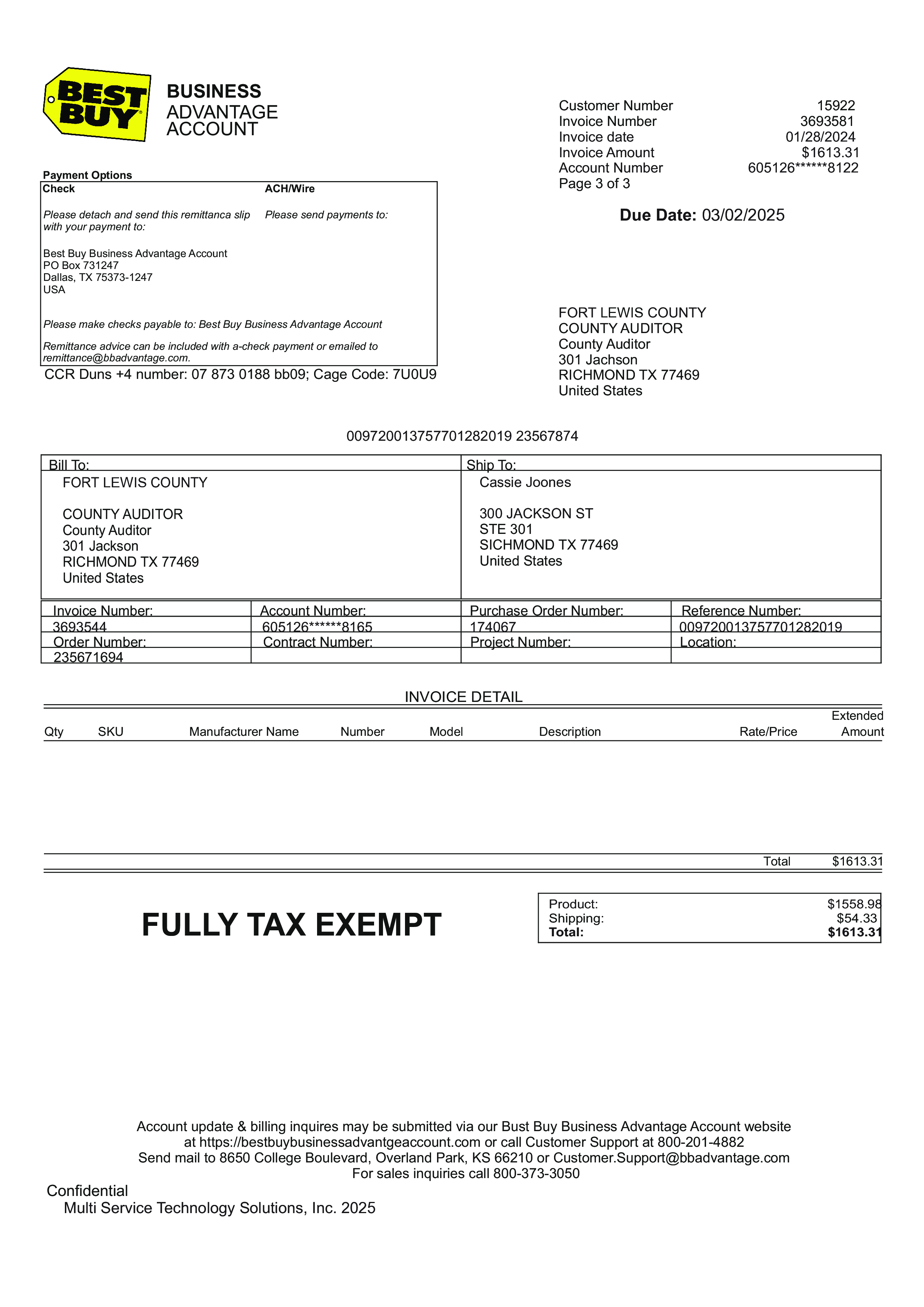Best Buy business invoice template