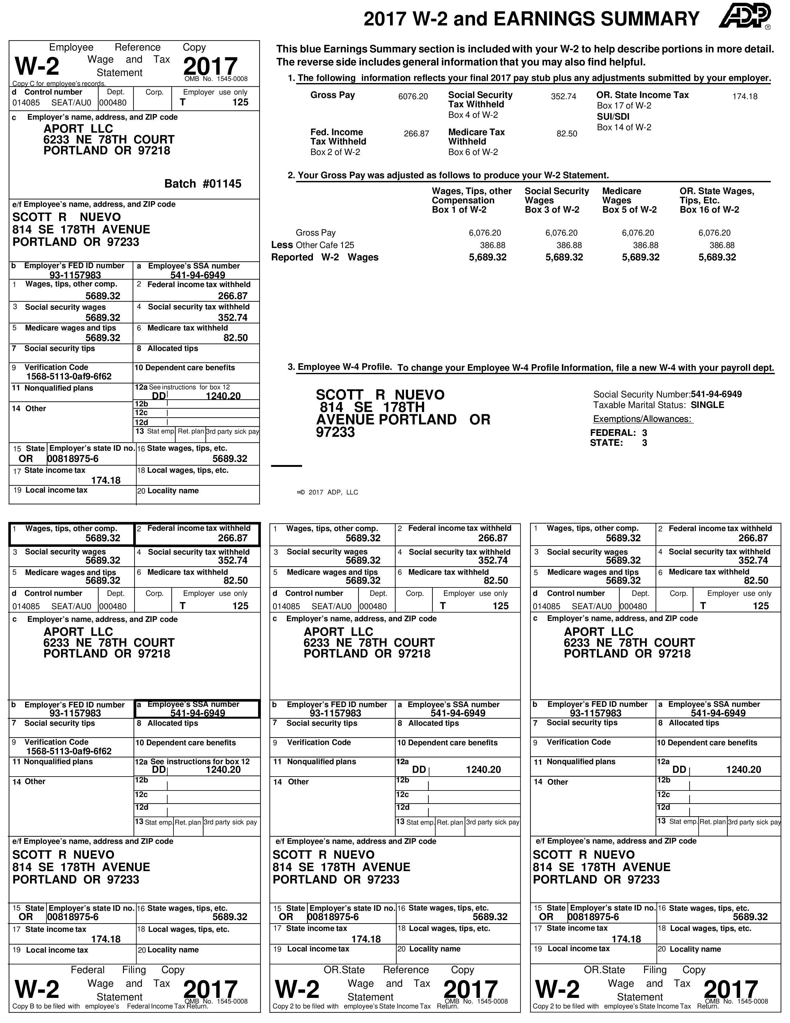 ADP W2 2017 Template